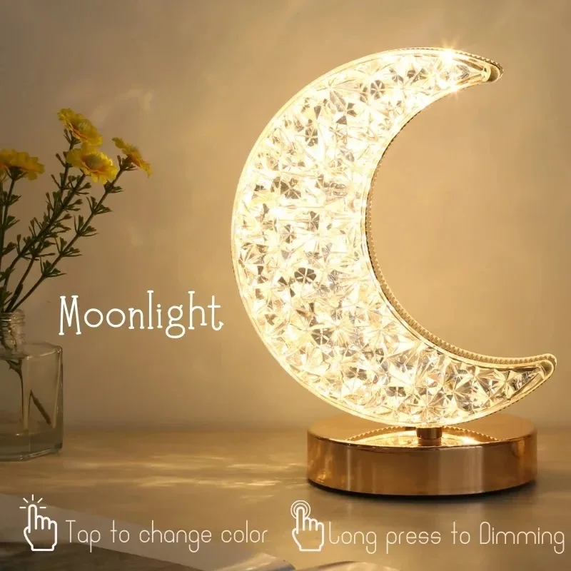 Crystal moon touch lamp (seller photo from the AliExpress listing)